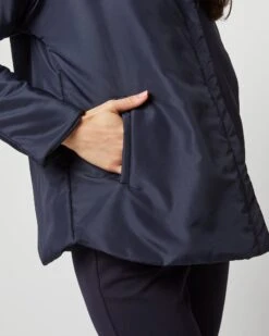 Kimono Shirt Jacket In Navy Taffeta 12 Kimono Shirt Jacket In Navy Taffeta -HERNO || ULLA JOHNSON || A.P.C. Shop S71904 3271