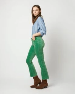 Flare Cropped 5-Pocket Jean In Apple Stretch Velveteen 12 Flare Cropped 5-Pocket Jean In Apple Stretch Velveteen -HERNO || ULLA JOHNSON || A.P.C. Shop S71911 3178