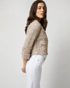 Kiki Jacket In Blush Multi Sparkle Tweed -HERNO || ULLA JOHNSON || A.P.C. Shop S71912 2108