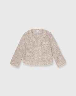 Kiki Jacket In Blush Multi Sparkle Tweed