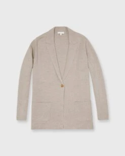 Bernadette Jacket In Heather Stone Merino Wool