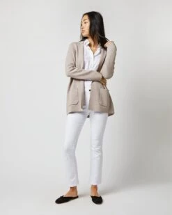 Bernadette Jacket In Heather Stone Merino Wool -HERNO || ULLA JOHNSON || A.P.C. Shop S71941 4194