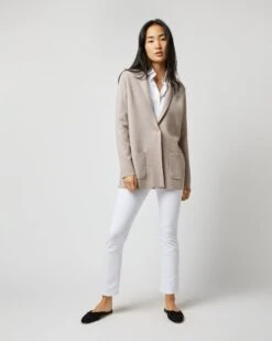 Bernadette Jacket In Heather Stone Merino Wool -HERNO || ULLA JOHNSON || A.P.C. Shop S71941 4251