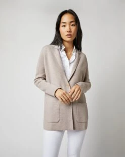 Bernadette Jacket In Heather Stone Merino Wool -HERNO || ULLA JOHNSON || A.P.C. Shop S71941 4271