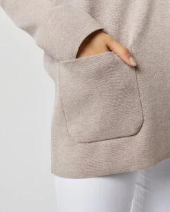 Bernadette Jacket In Heather Stone Merino Wool -HERNO || ULLA JOHNSON || A.P.C. Shop S71941 4298