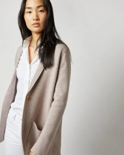 Bernadette Jacket In Heather Stone Merino Wool -HERNO || ULLA JOHNSON || A.P.C. Shop S71941 4316