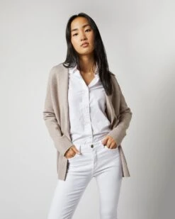 Bernadette Jacket In Heather Stone Merino Wool -HERNO || ULLA JOHNSON || A.P.C. Shop S71941 4325