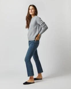 Eli Mid-Gauge Crewneck Sweater In Heather Grey Cashmere 12 Eli Mid-Gauge Crewneck Sweater In Heather Grey Cashmere -HERNO || ULLA JOHNSON || A.P.C. Shop S72045 2741