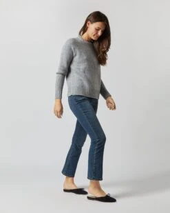 Eli Mid-Gauge Crewneck Sweater In Heather Grey Cashmere 13 Eli Mid-Gauge Crewneck Sweater In Heather Grey Cashmere -HERNO || ULLA JOHNSON || A.P.C. Shop S72045 2766