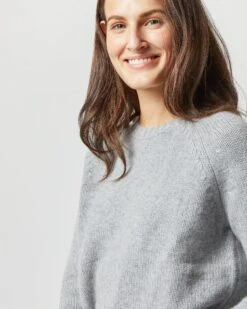 Eli Mid-Gauge Crewneck Sweater In Heather Grey Cashmere 15 Eli Mid-Gauge Crewneck Sweater In Heather Grey Cashmere -HERNO || ULLA JOHNSON || A.P.C. Shop S72045 2827