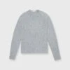 Eli Mid-Gauge Crewneck Sweater In Heather Grey Cashmere