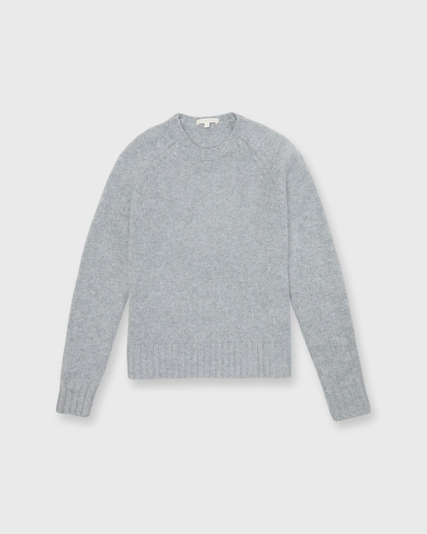 Eli Mid-Gauge Crewneck Sweater In Heather Grey Cashmere 1 Eli Mid-Gauge Crewneck Sweater In Heather Grey Cashmere