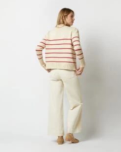 Stevie Sweater In Red/Cream Maritime Stripe Cotton Tape Yarn -HERNO || ULLA JOHNSON || A.P.C. Shop S72051 1869