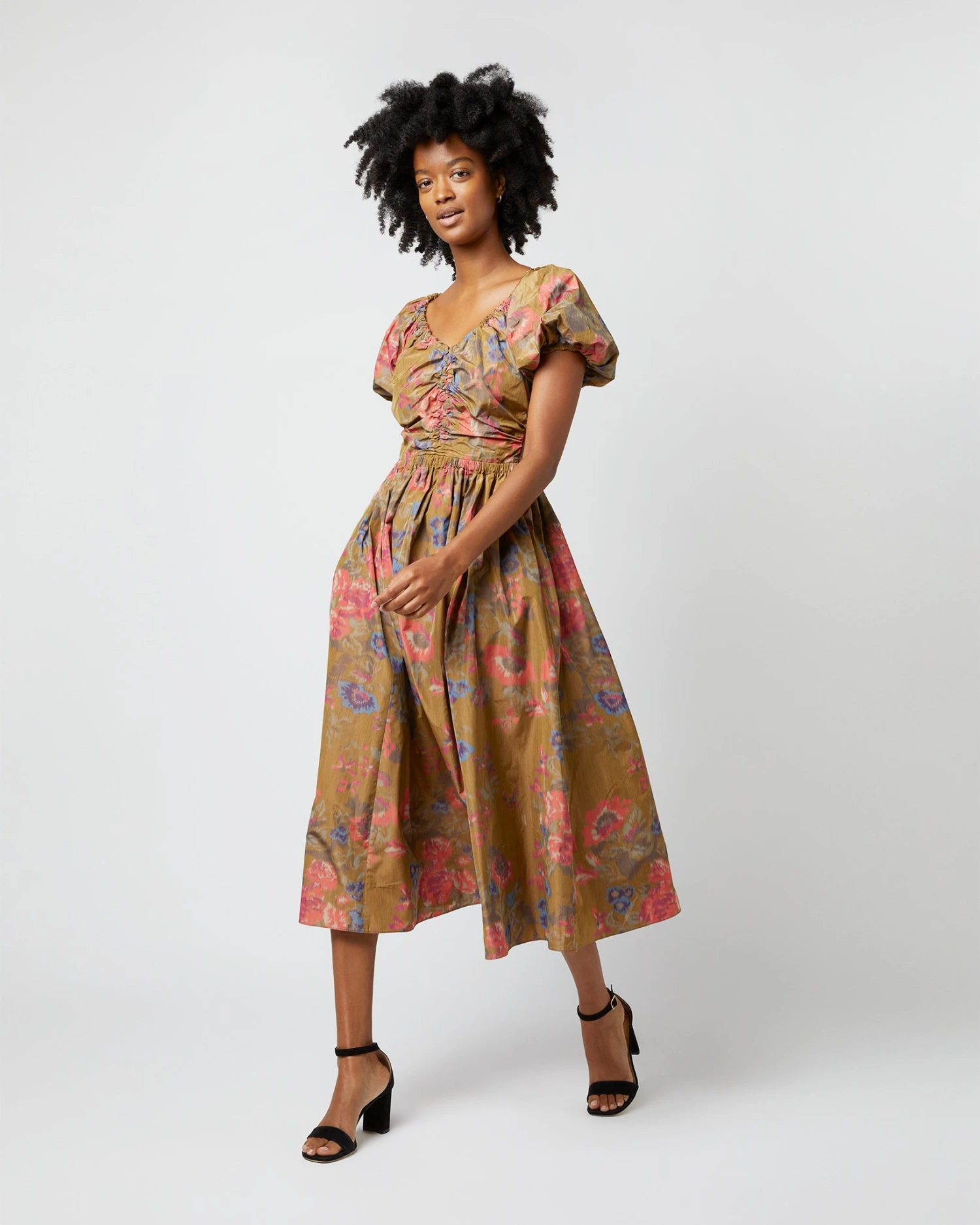 ULLA JOHNSON Cecile Dress In Bamboo Bam 3 ULLA JOHNSON Cecile Dress In Bamboo Bam - Image 3