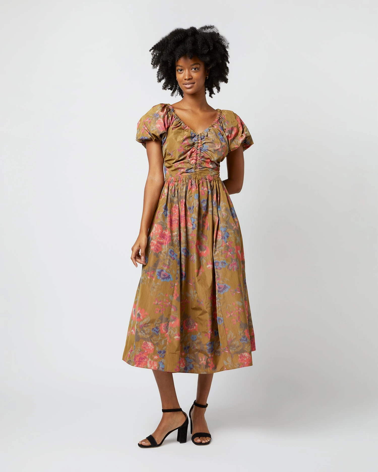 ULLA JOHNSON Cecile Dress In Bamboo Bam 1 ULLA JOHNSON Cecile Dress In Bamboo Bam
