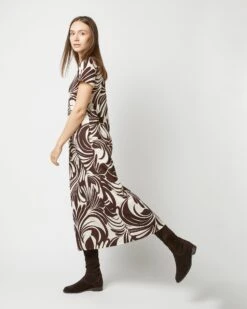 Sporty Swing Dress In Watermarble Jersey -HERNO || ULLA JOHNSON || A.P.C. Shop S72135 469