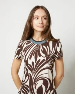 Sporty Swing Dress In Watermarble Jersey -HERNO || ULLA JOHNSON || A.P.C. Shop S72135 529