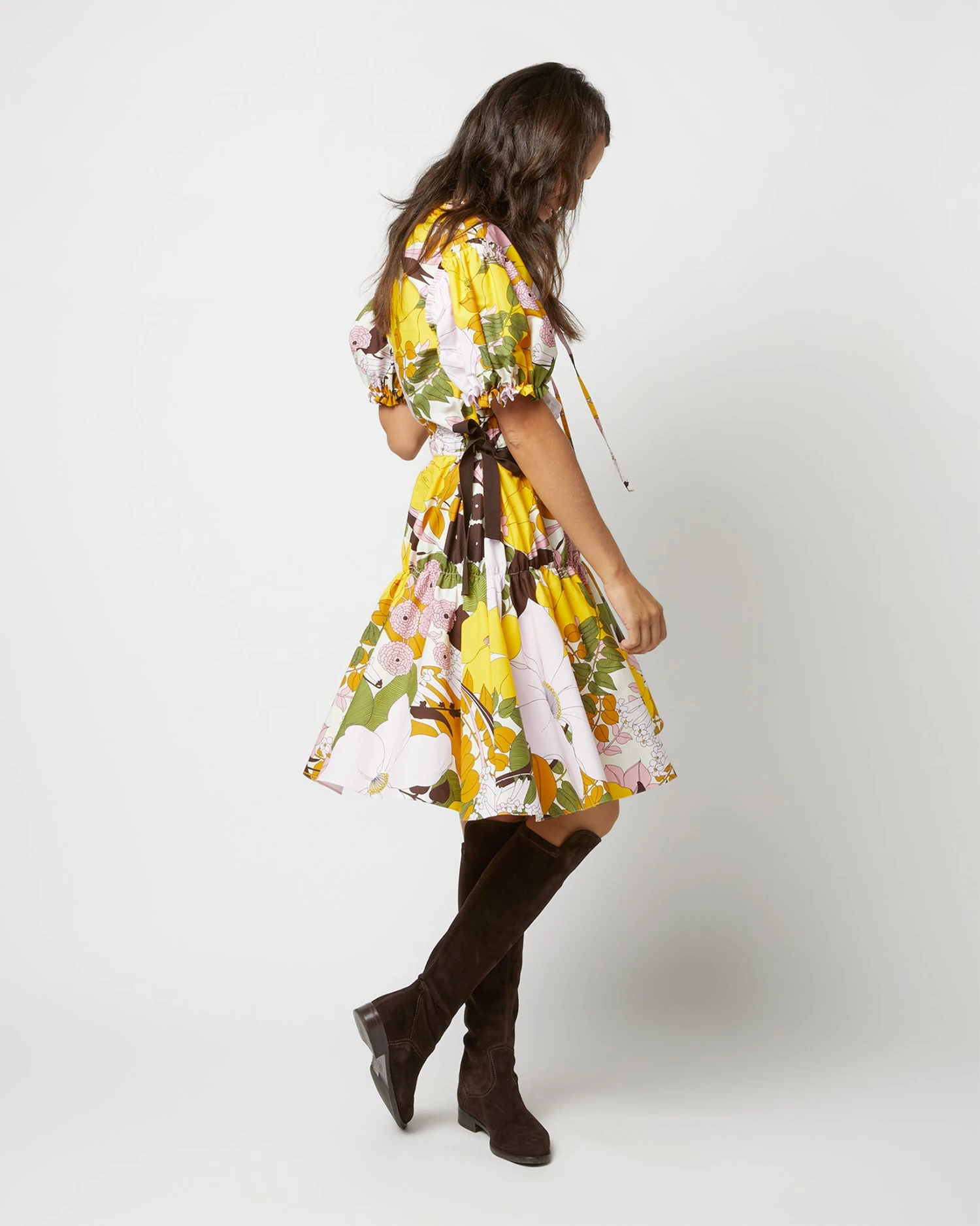 Biscotto Dress In Big Flower Rose 2 Biscotto Dress In Big Flower Rose - Image 2