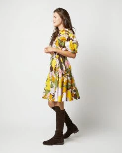 Biscotto Dress In Big Flower Rose 10 Biscotto Dress In Big Flower Rose -HERNO || ULLA JOHNSON || A.P.C. Shop S72137 375
