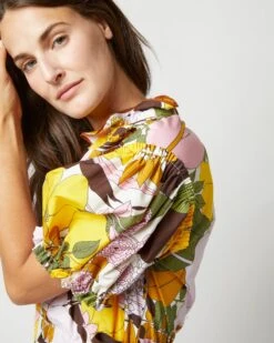 Biscotto Dress In Big Flower Rose 15 Biscotto Dress In Big Flower Rose -HERNO || ULLA JOHNSON || A.P.C. Shop S72137 435