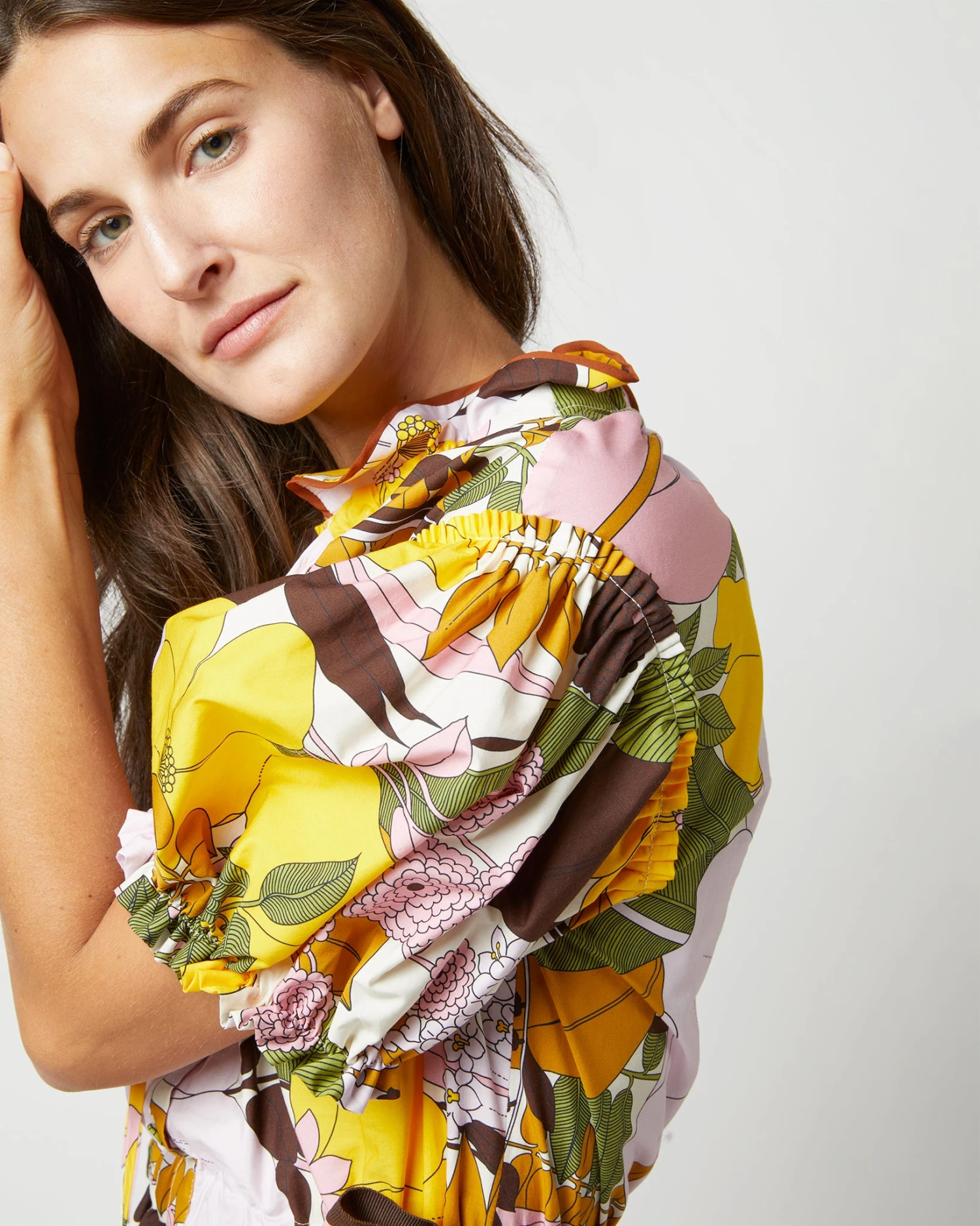 Biscotto Dress In Big Flower Rose 8 Biscotto Dress In Big Flower Rose - Image 8