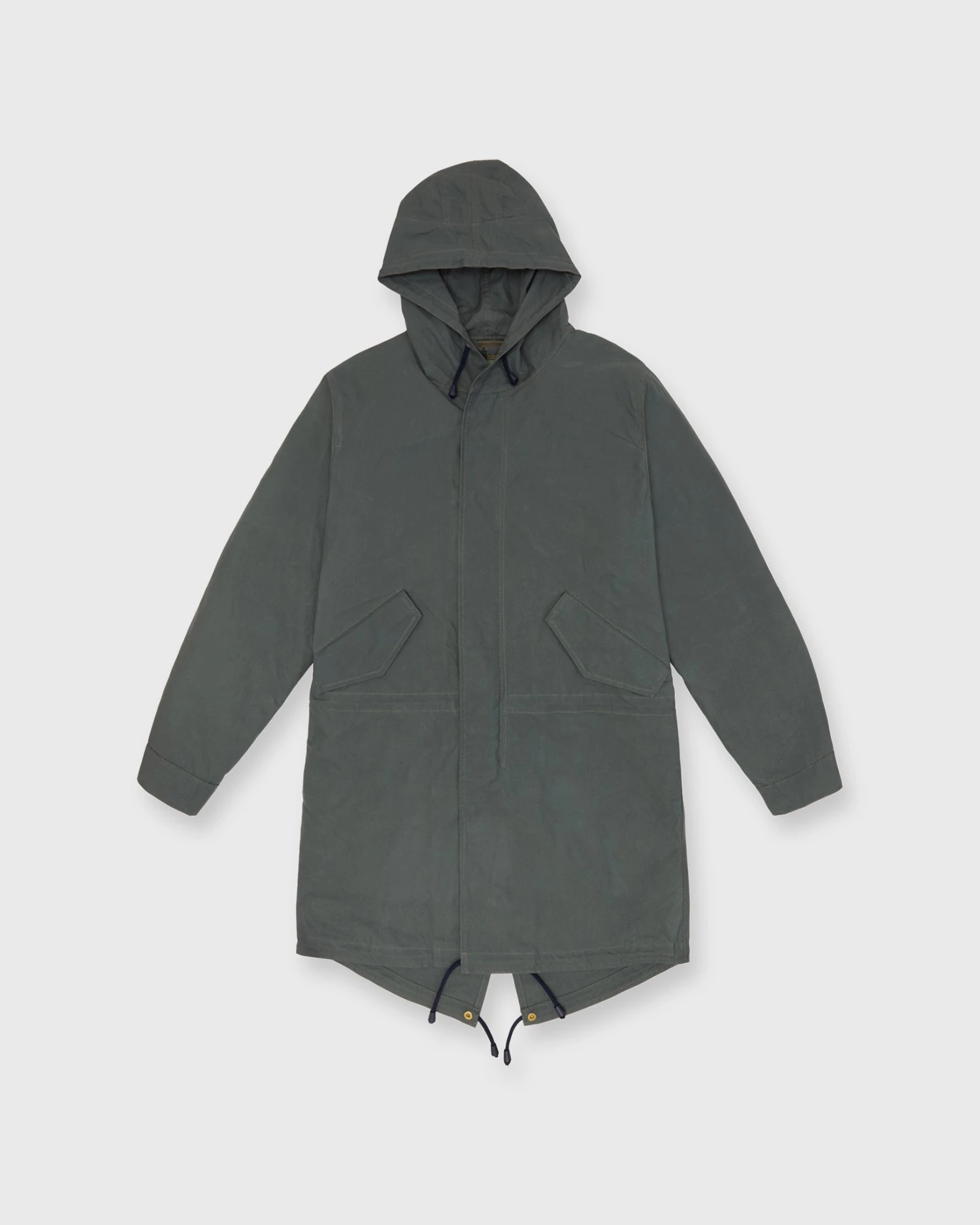 Cashpad Parka In Green Dry Waxed Poplin 1 Cashpad Parka In Green Dry Waxed Poplin