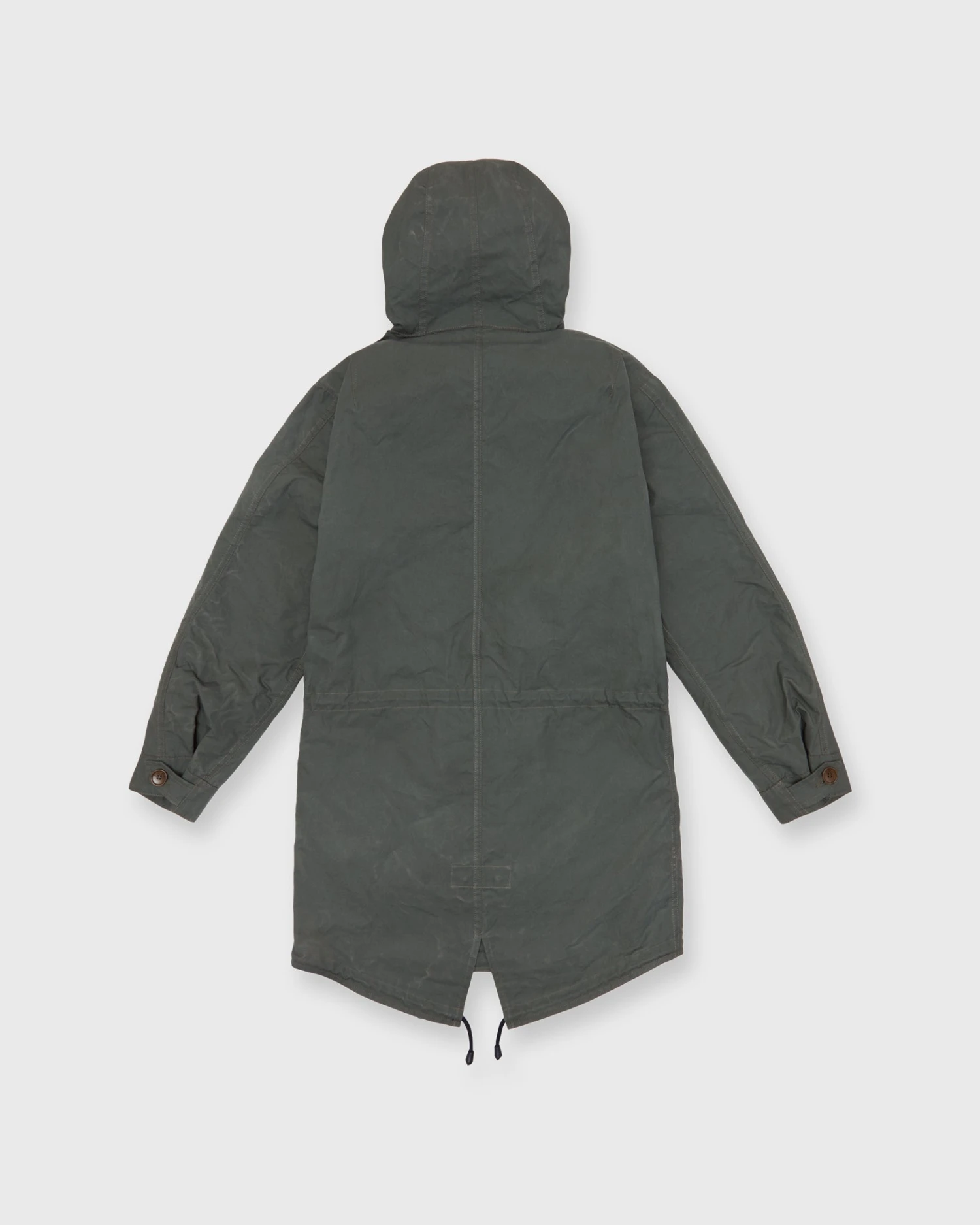 Cashpad Parka In Green Dry Waxed Poplin 3 Cashpad Parka In Green Dry Waxed Poplin - Image 3