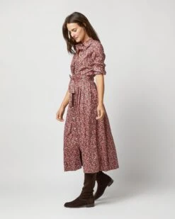 Classic Shirtwaist Dress In Red/Pink Multi Nectar Liberty Fabric 11 Classic Shirtwaist Dress In Red/Pink Multi Nectar Liberty Fabric -HERNO || ULLA JOHNSON || A.P.C. Shop S72251 335