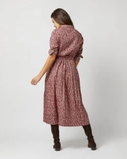 Classic Shirtwaist Dress In Red/Pink Multi Nectar Liberty Fabric 13 Classic Shirtwaist Dress In Red/Pink Multi Nectar Liberty Fabric -HERNO || ULLA JOHNSON || A.P.C. Shop S72251 351