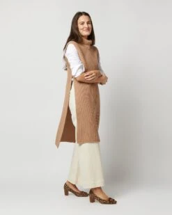 Joseph Tunic Cardigan Stitch Sweater In Warm Taupe 11 Joseph Tunic Cardigan Stitch Sweater In Warm Taupe -HERNO || ULLA JOHNSON || A.P.C. Shop S72267 1715