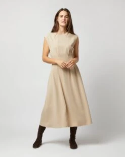 Joseph Delma Dress In Parchment