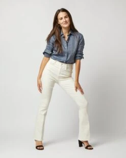 The High Waisted Weekender Skimp Jean In Marshmallow -HERNO || ULLA JOHNSON || A.P.C. Shop S72271 1212