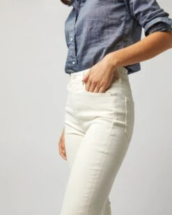 The High Waisted Weekender Skimp Jean In Marshmallow