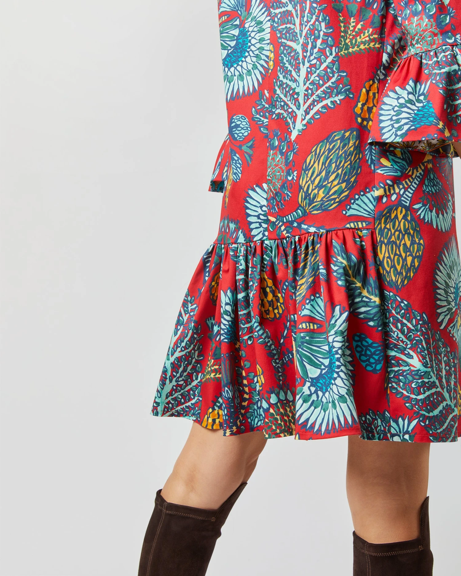 24/7 Dress In Sicomore Red Heavy Stretch Cotton 7 24/7 Dress In Sicomore Red Heavy Stretch Cotton - Image 7