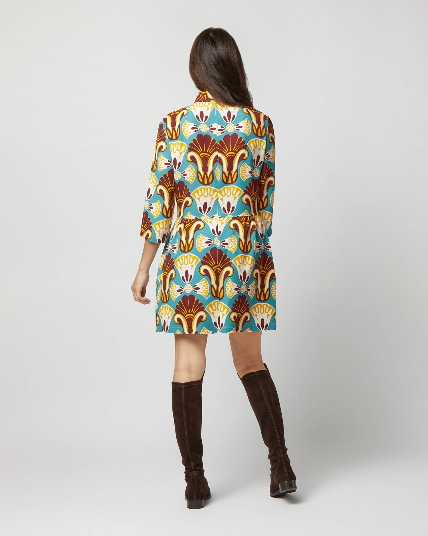 Juliet Dress In Dendera Light Blue Sablé Satin 3 Juliet Dress In Dendera Light Blue Sablé Satin - Image 3