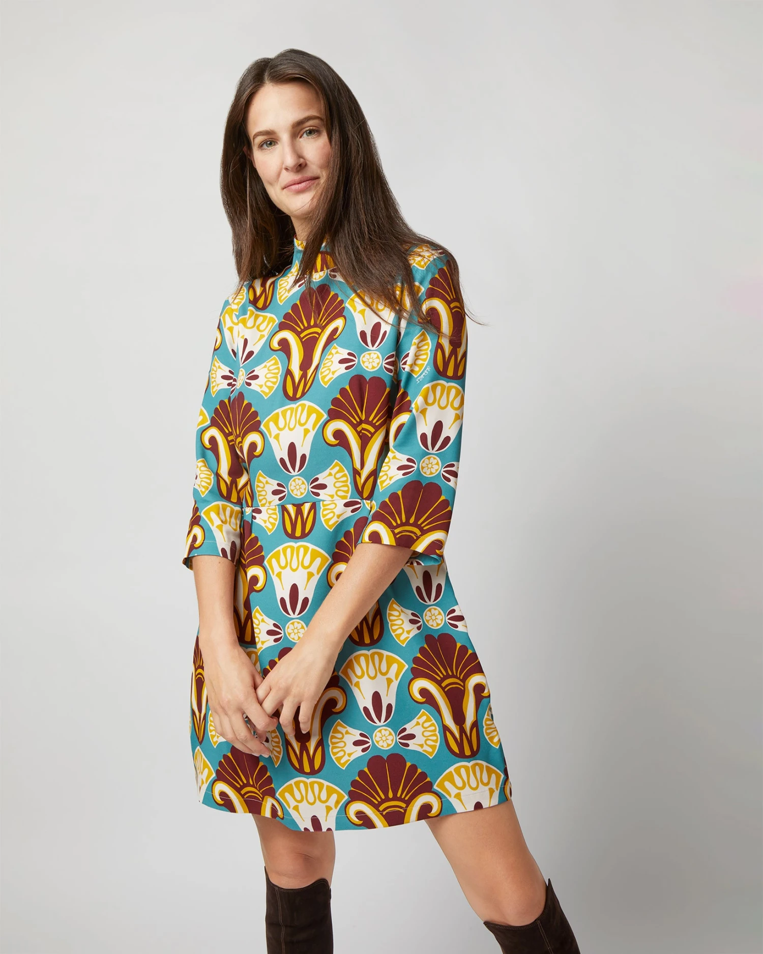 Juliet Dress In Dendera Light Blue Sablé Satin 6 Juliet Dress In Dendera Light Blue Sablé Satin - Image 6