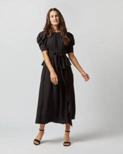 ULLA JOHNSON Marion Dress In Noir