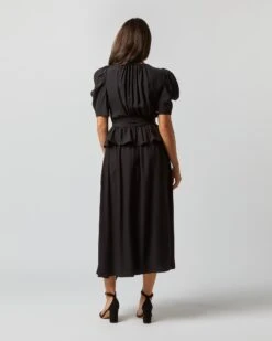 ULLA JOHNSON Marion Dress In Noir 12 ULLA JOHNSON Marion Dress In Noir -HERNO || ULLA JOHNSON || A.P.C. Shop S72361 2254