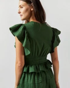 ULLA JOHNSON Florence Dress In Juniper 14 ULLA JOHNSON Florence Dress In Juniper -HERNO || ULLA JOHNSON || A.P.C. Shop S72362 1215