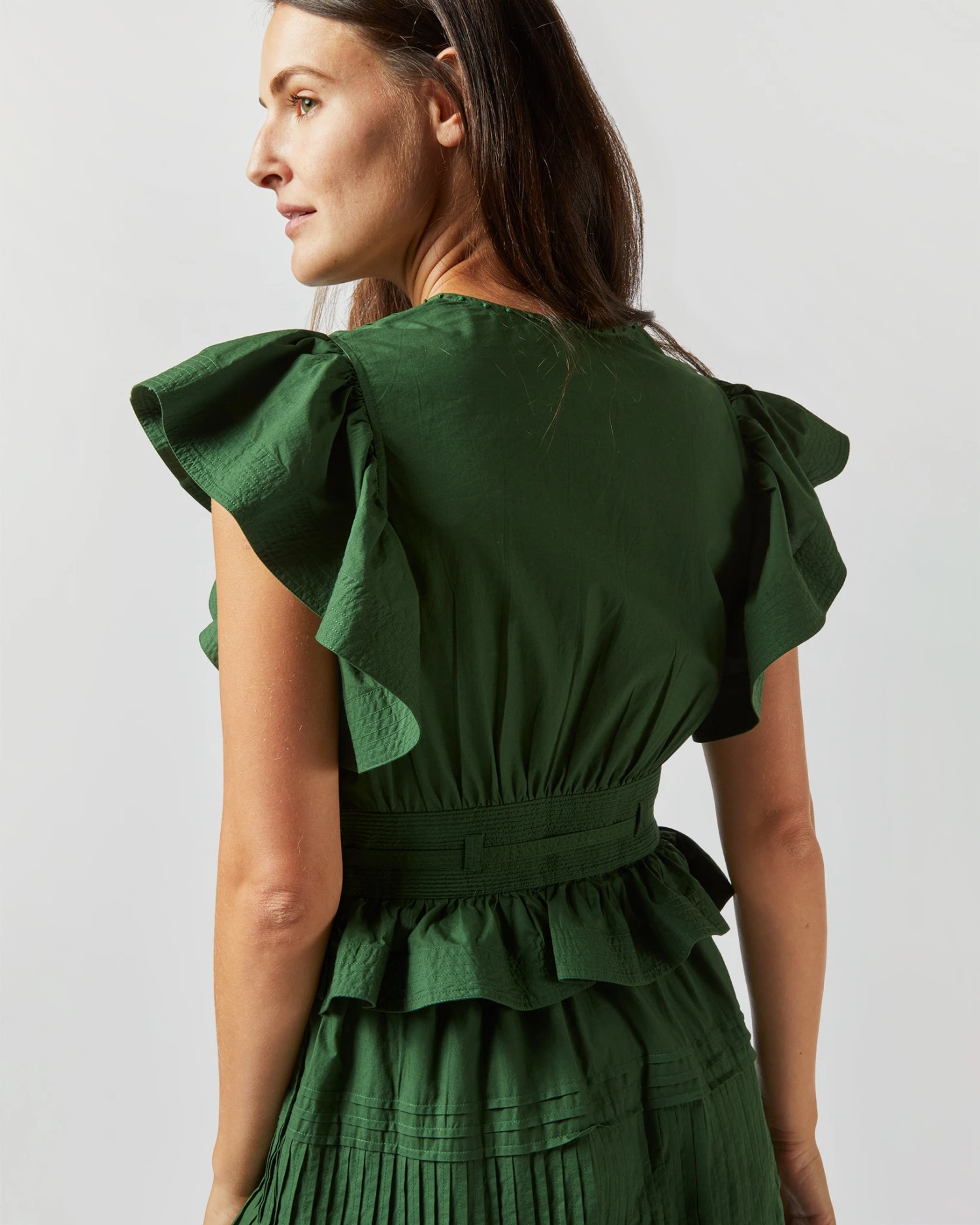 ULLA JOHNSON Florence Dress In Juniper 7 ULLA JOHNSON Florence Dress In Juniper - Image 7