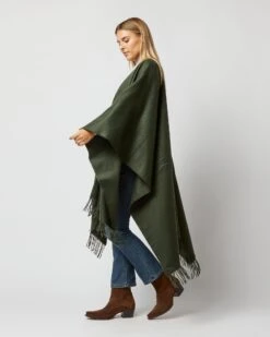 Cashmere Cape In Forest Green -HERNO || ULLA JOHNSON || A.P.C. Shop S72450 2068