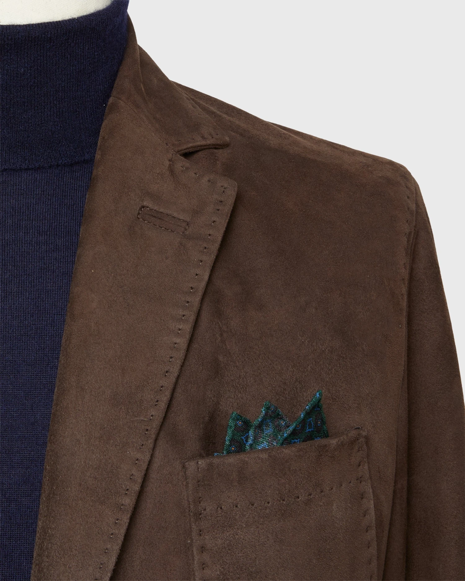 Butcher Jacket In Chocolate Suede 2 Butcher Jacket In Chocolate Suede - Image 2