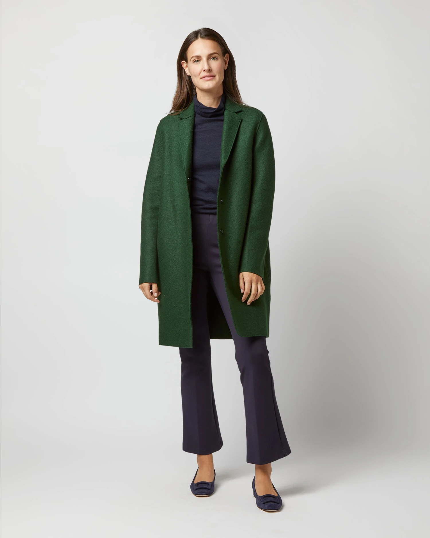 Cocoon Coat In Emerald 4 Cocoon Coat In Emerald - Image 4