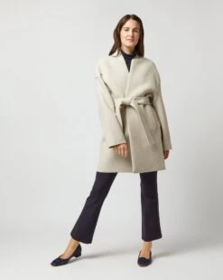 Belted Cardigan In Cream