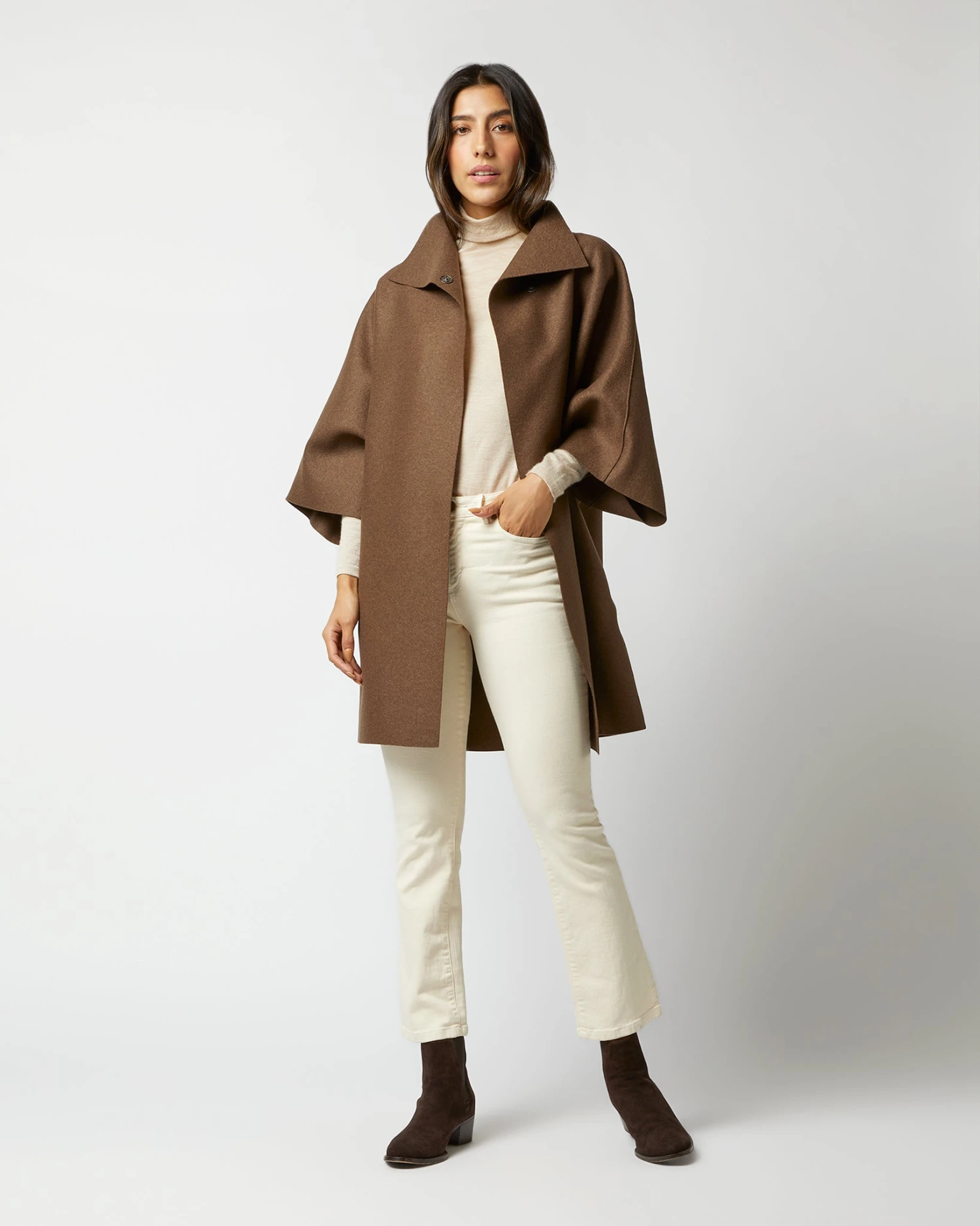 Kimono Coat In Teddy Brown 1 Kimono Coat In Teddy Brown