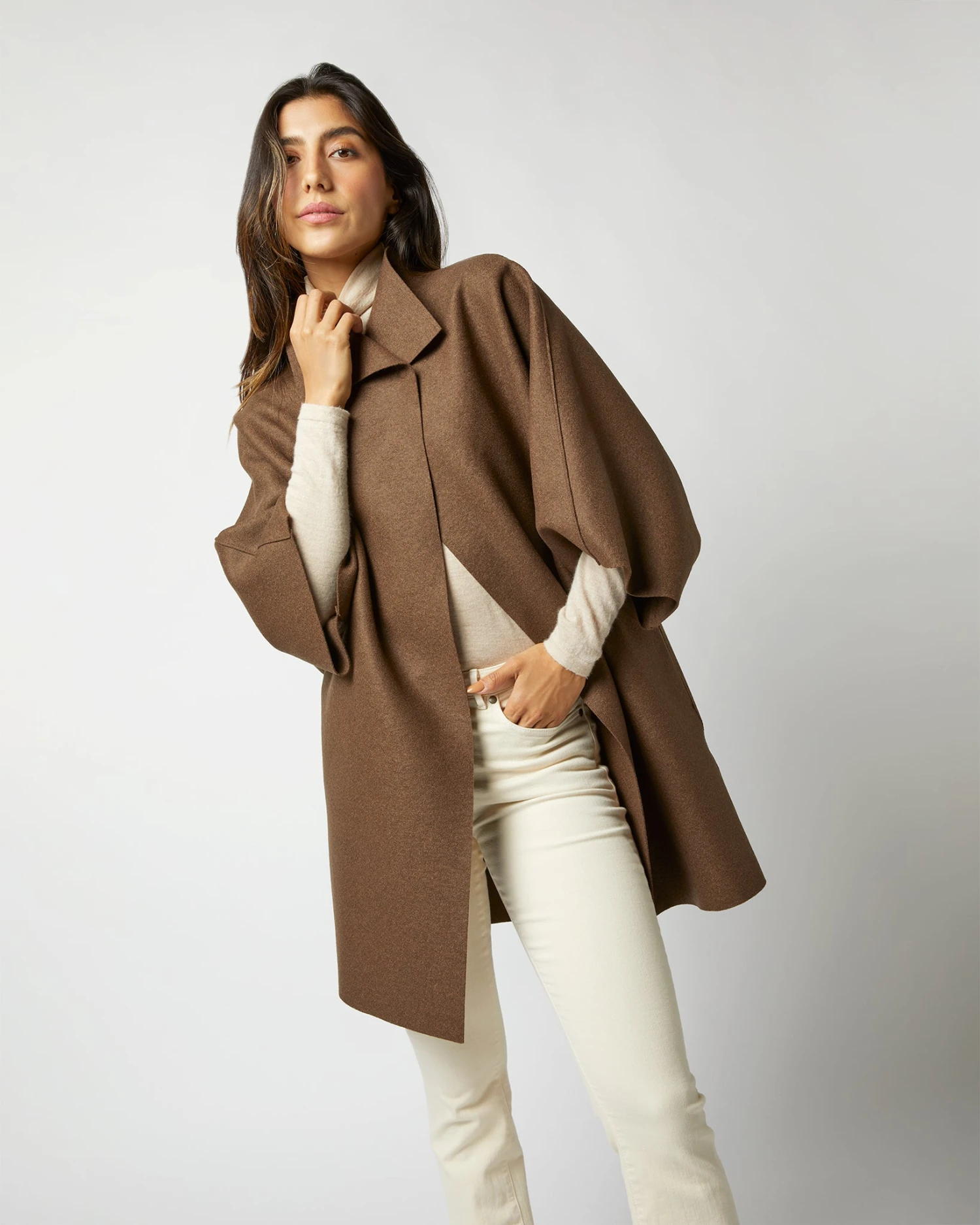 Kimono Coat In Teddy Brown 7 Kimono Coat In Teddy Brown - Image 7