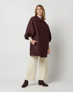 Kimono Coat In Bordeaux -HERNO || ULLA JOHNSON || A.P.C. Shop S72687 4792