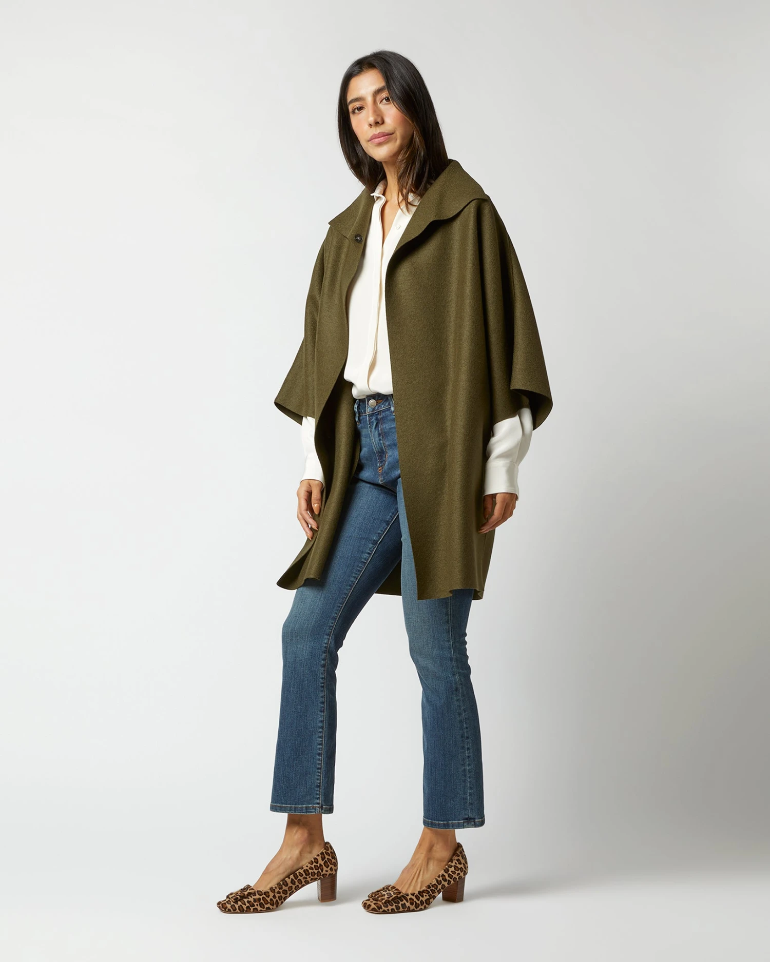 Kimono Coat In Moss Green 7 Kimono Coat In Moss Green - Image 7