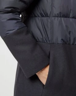 HERNO A-Line Down Mixed Coat In Navy Blue -HERNO || ULLA JOHNSON || A.P.C. Shop S72693 4394