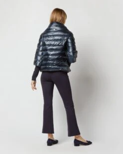 HERNO Aminta 3/4 Sleeve Cocoon Coat In Navy Blue -HERNO || ULLA JOHNSON || A.P.C. Shop S72695 2135